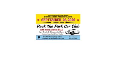 Pack the Park Car, Truck & Motorcycle show. 15th semi annual